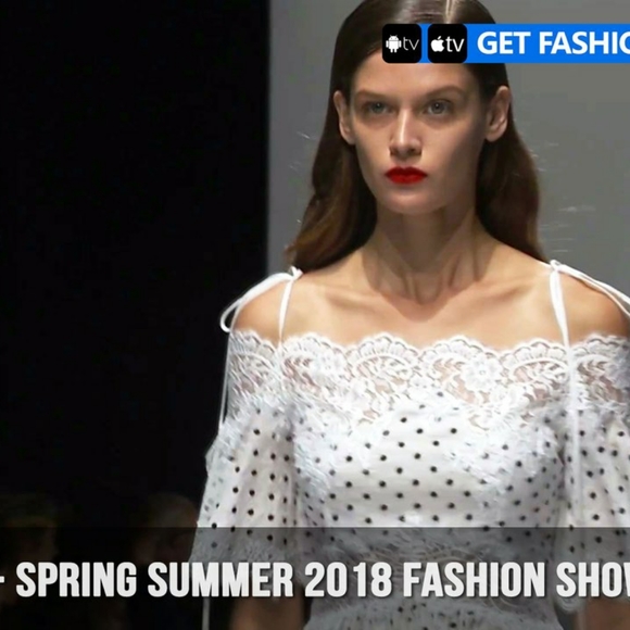 Blumarine Embroidered Polka Dot Lace Quarter Sleeves Cotton Fit Flare Dress 42 6 - Picture 6 of 12